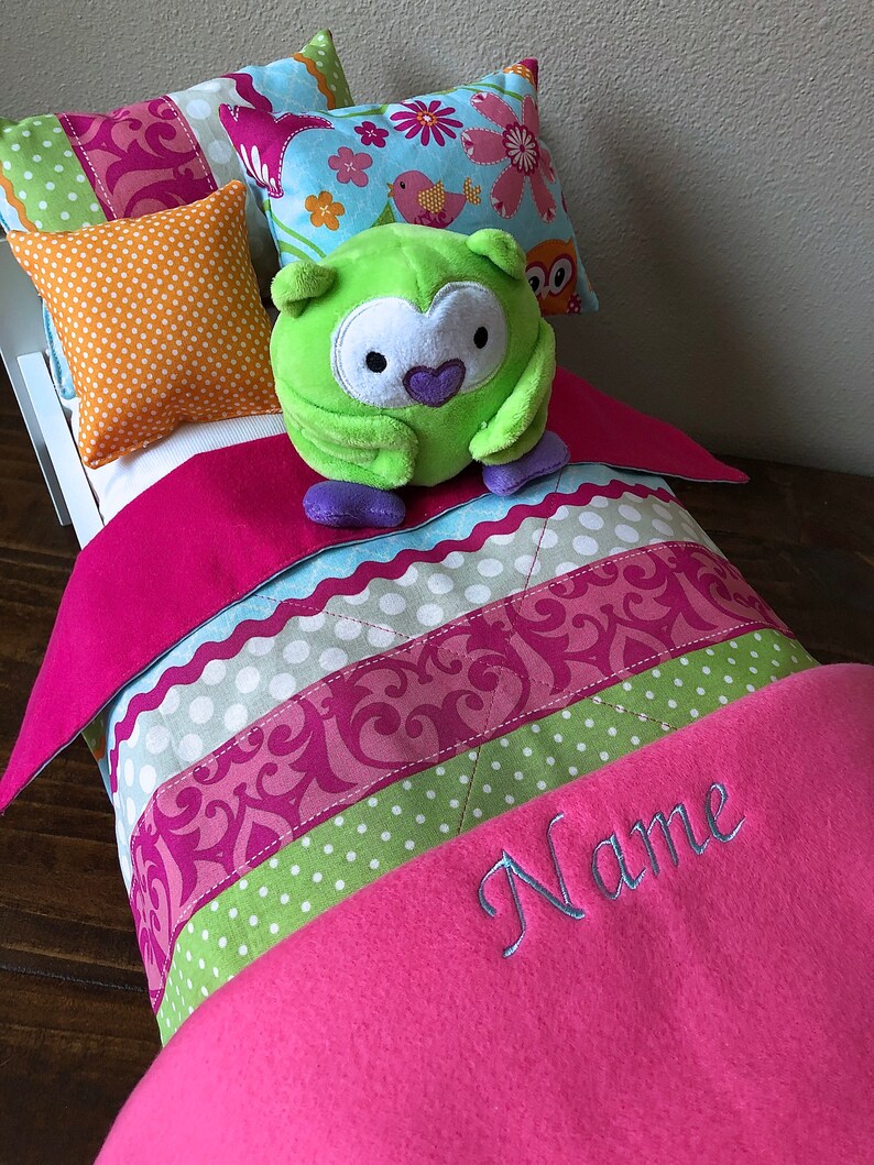 18-inch Doll FurniturePink and White Cradle with Flower Theme Includes