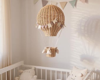 Hot Air Balloon Nursery decor Baby Room Decor Travel Theme Mobile, boho playroom