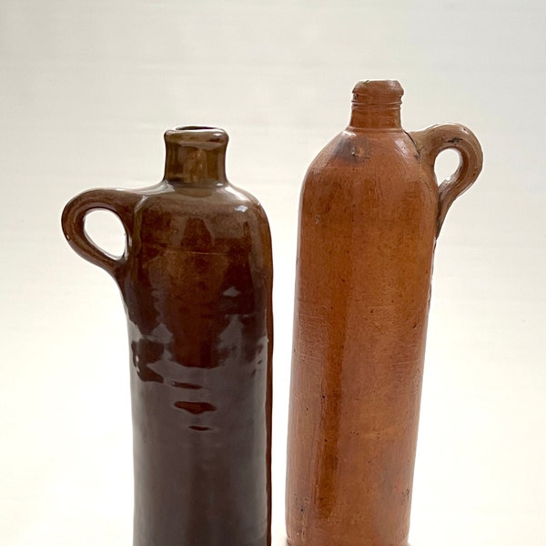 Antique Victoria Brunnen Ceramic Water Bottle Set