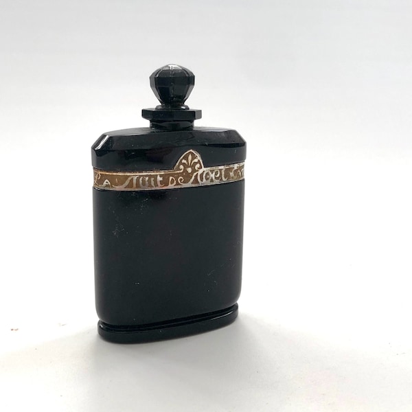 Antikes Caron Nuit De Noel Baccarat Stil Parfum Flakon, Vintage 1930er Jahre Parfum