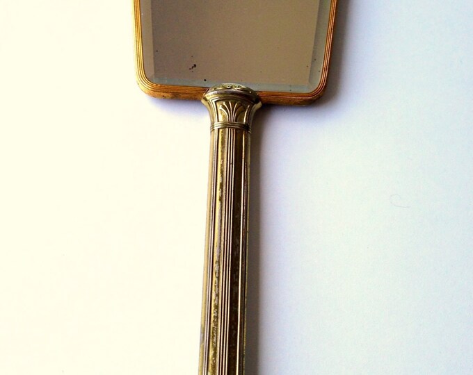 Antique Brass Hand Mirror - Etsy