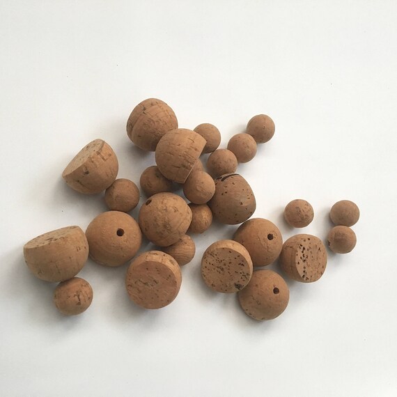 Mixed Lot of Various Sized Cork Balls for Craft Projects Etsy