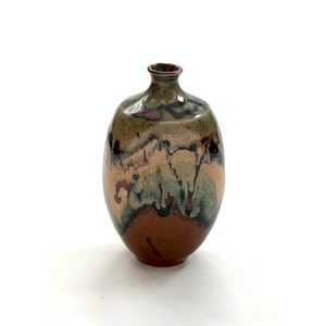 Drip Glaze Art Pottery Vase: Signed Ceramic Vessel by Paul Jeselskis