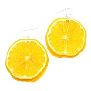 Real Lemon Fruit Earrings , Real Fruit Earrings, nature earrings,  real fruit Jewelry, citrus earrings, fruit earrings,  gift for her