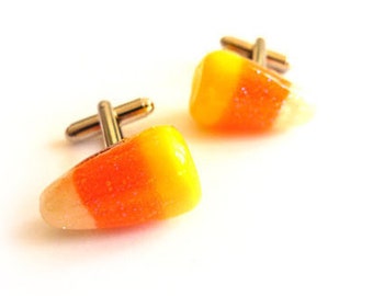 Candy Corn Cufflinks: Real Candy Jewelry