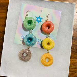 Fruity Loops Cereal Necklace and Earrings Set, Glitter Resin Jewelry - Etsy