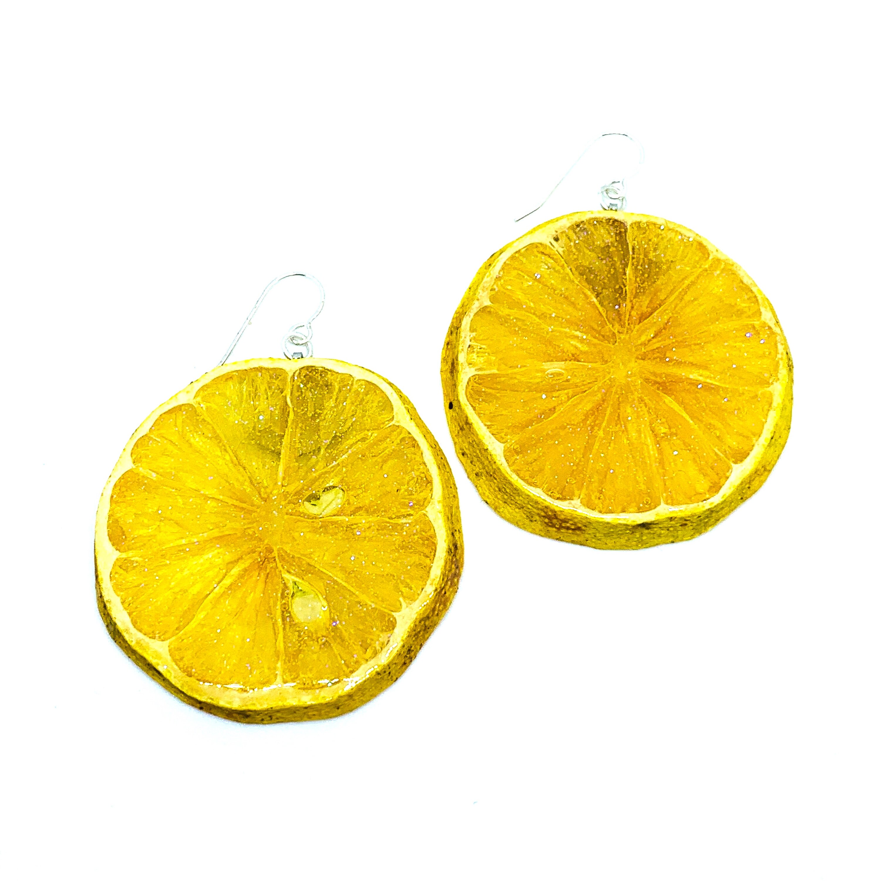 Real Lemon Fruit Earrings Real Fruit Earrings nature Etsy