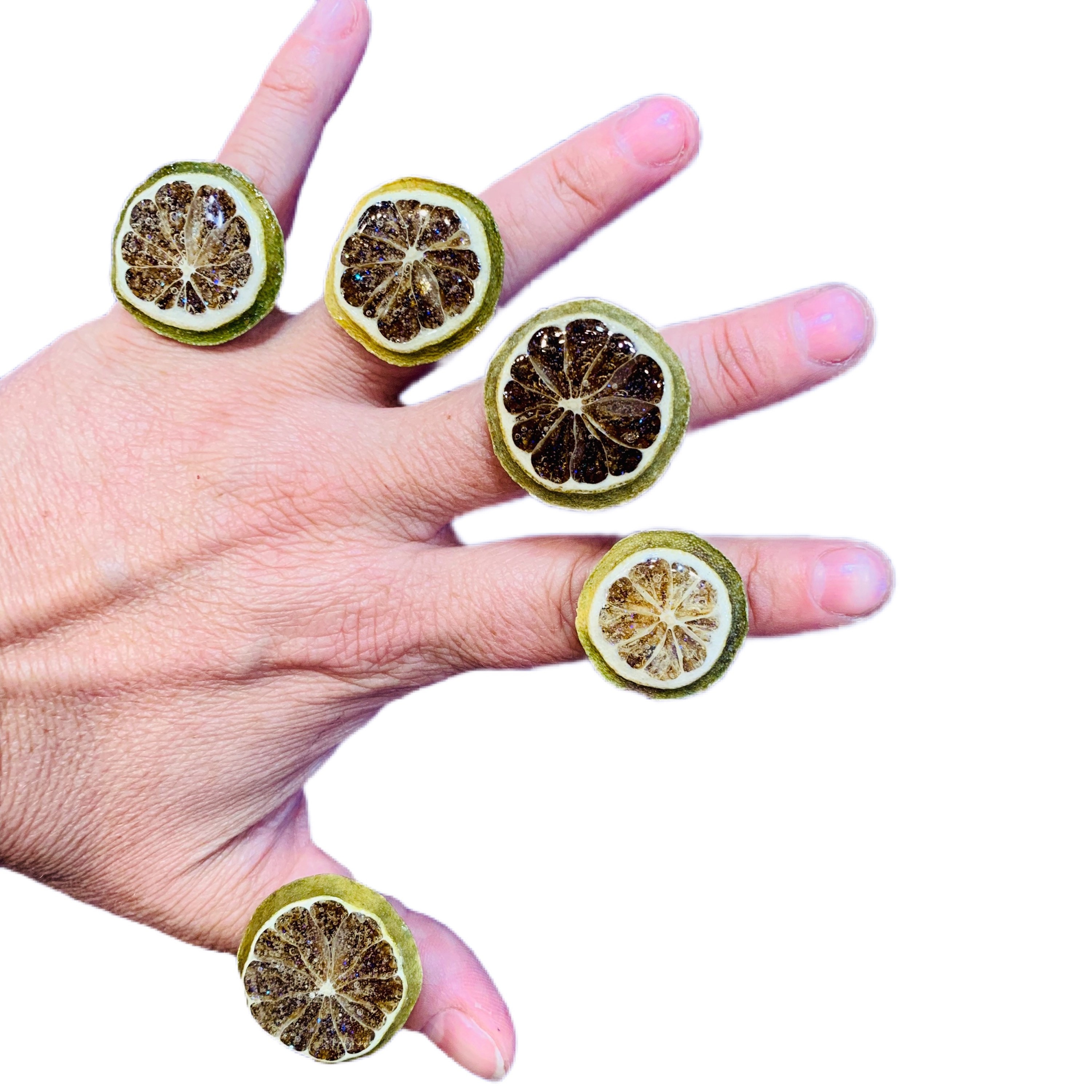 Keylime Ring Real Fruit Jewelry fruit ring lime ring Etsy