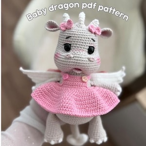 Crochet Dragon Amigurumi Pattern: Easy PDF Toy Tutorial (US Terms)