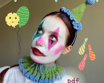 Crochet Jester Hat Pattern: Clowncore Costume (Digital Download)