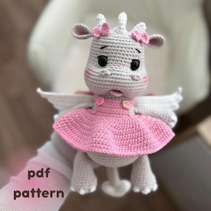 Crochet Dragon Pattern: Amigurumi PDF Tutorial (US Terms)