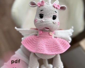 Crochet Dragon Pattern: Amigurumi PDF Tutorial (US Terms)