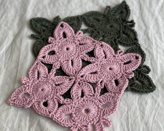Floral Granny Square Crochet Pattern: Boho Lace Motif (PDF Download)