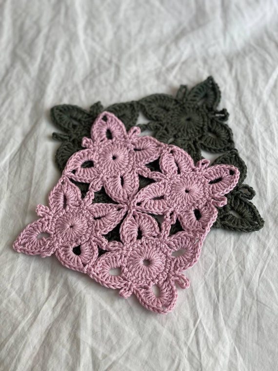 Floral Granny Square Crochet Pattern: Boho Lace Motif (PDF Download)
