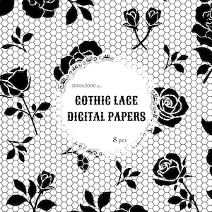 gothic lace digital papers,lace pattern,lace patterns,gothic pattern,goth papers,gothic paper,lace papers,lace paper
