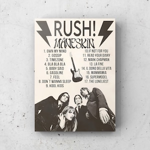Maneskin digital printable wall art,maneskin rush poster,rock band poster,music album poster,Måneskin poster,Måneskin wall art