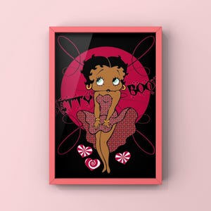 betty boop poster,betty boop aesthetic wall art,betty digital printable art,betty boop wall art