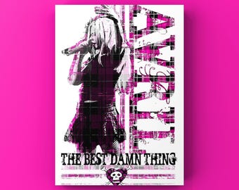Avril lavigne poster,y2k emo punk poster,avril poster,avril lavigne wall art,emo pink poster,y2k pink poster,rock emo punk wall art