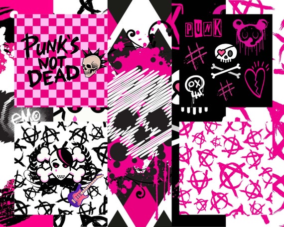 Emo Digital Papers,punk Papers,rock Papers,emo Punk Rock