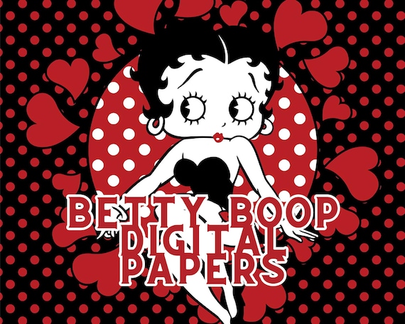 Betty Boop Digital Papers,betty Boop Digital Paper Set,y2k Iconic