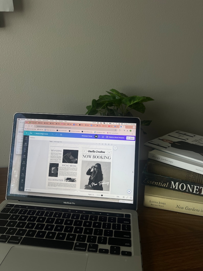 Business Newspaper Template Customizable Canva Photoshoot Prop Perfect