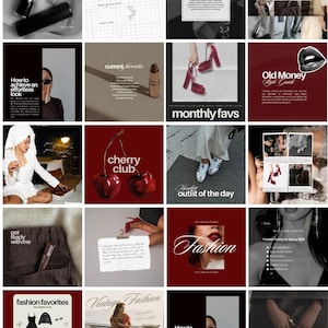 de Réseaux sociaux pour influenceurs | Modèles sociaux de février | Modèles Instagram Canva esthétiques pour les petites entreprises et les influenceurs