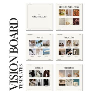 Vision Board Template | Vision Board Instagram Post | Social Media Template | 2025 Vision Board