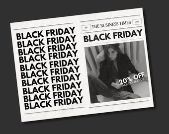 Mall för Black Friday-tidning | Tidning för salong och spa | Black Friday-rea