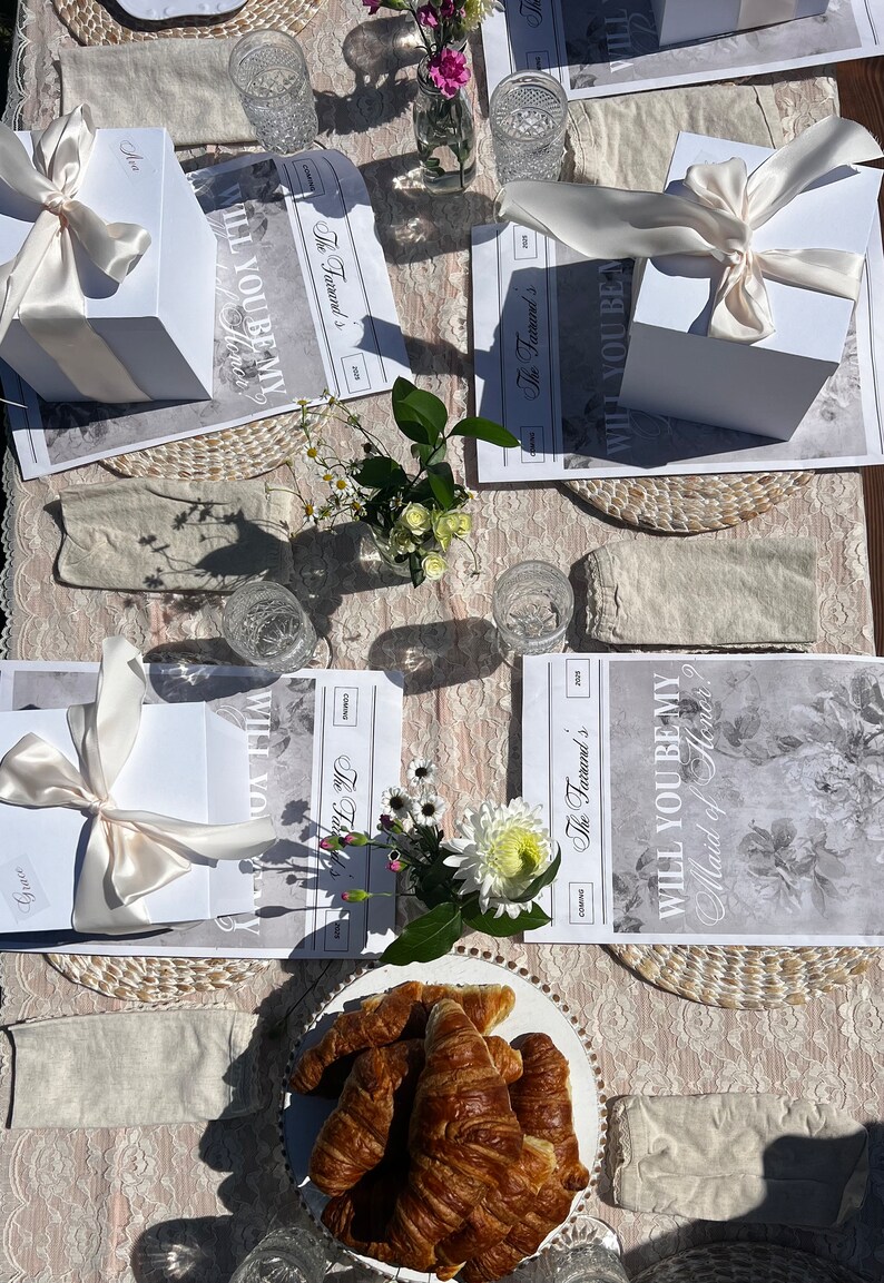 Picnic Newspaper Template Wedding Newspaper Bridesmaid Custom Gift Etsy