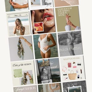 Influencer Social Media Templates | Influencer Aesthetic Trendy Designs for Fashion Brands | Influencer Social Media Templates