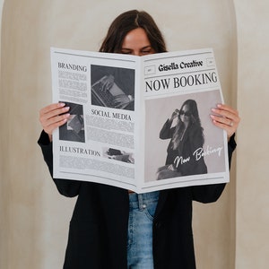 de Journal d'entreprise | accessoire de séance photo personnalisable sur toile | Parfait pour les salons et les petites entreprises