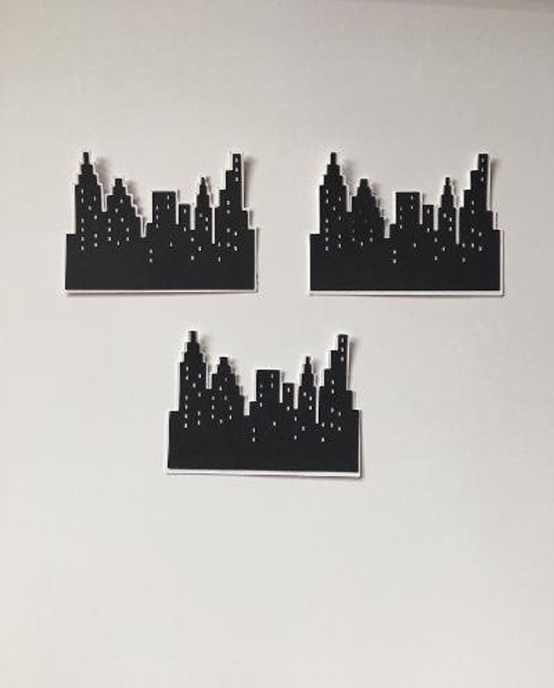 Cityscape New York City Skyline Die Cut Shapes Paper Die Cuts Manhattan, NYC New York Skyline