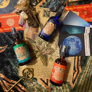 Spiritual Water Set for Rituals and Cleansing - Florida Water, Kananga Water, Lucky Hand Wash for Protection,Luck and Hoodoo
