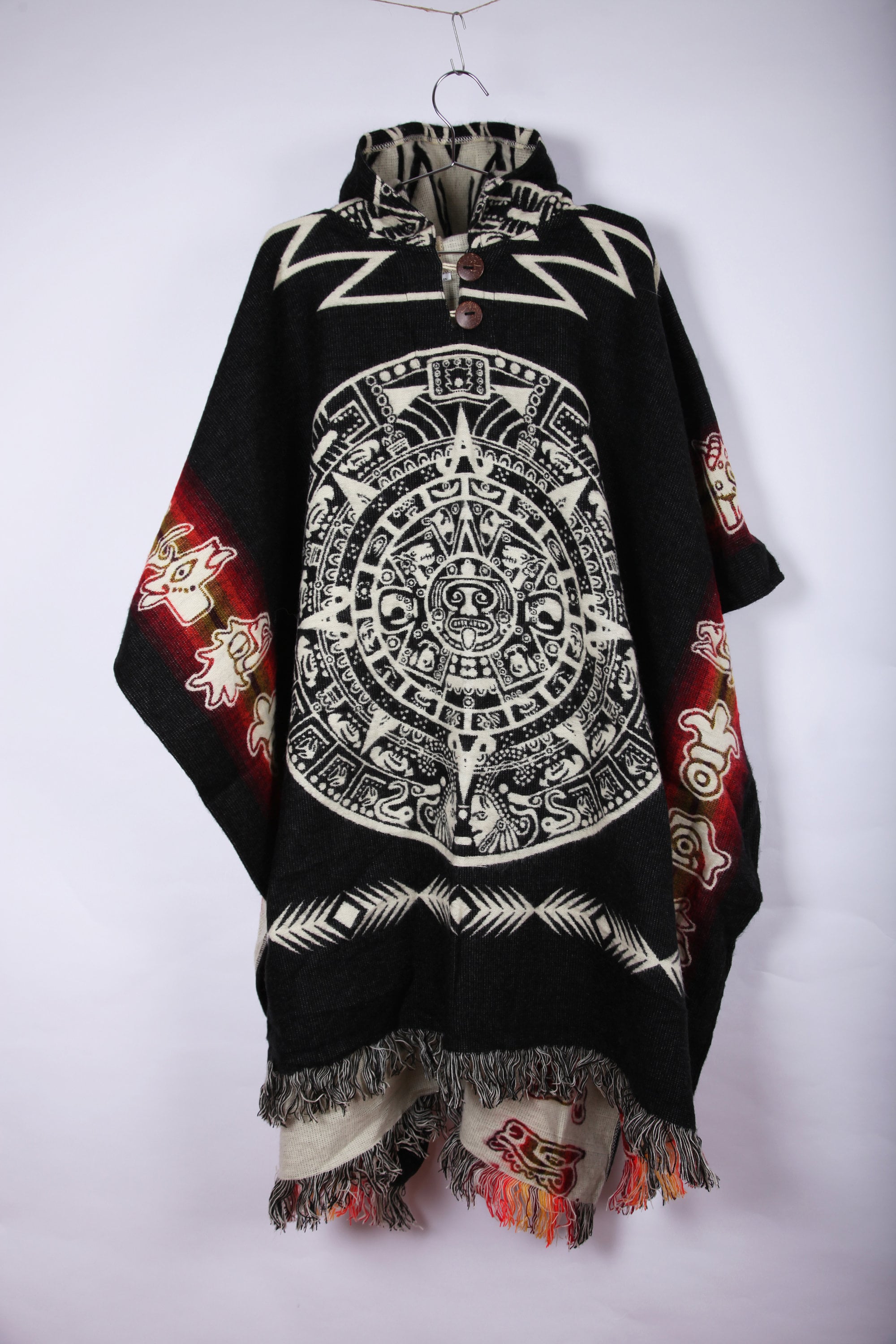 Vaquero CAUCANO（カウカノ) PURE WOOL100%（美品） Otavalo Ponchos Hand-woven With Alpaca Wool. - Etsy