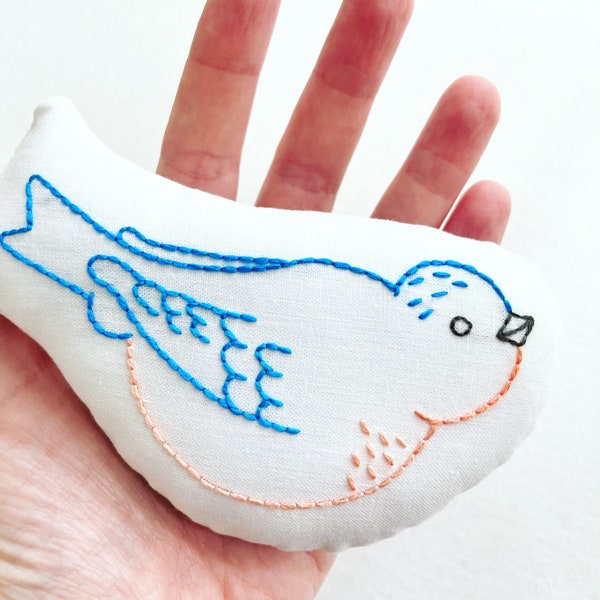 Blue Bird Rattle - Soft Baby Toy