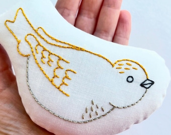 Little Gold Bird Rattle - Soft Baby Toy