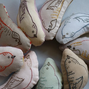 Custom Hand Embroidered Bird Rattle image 7