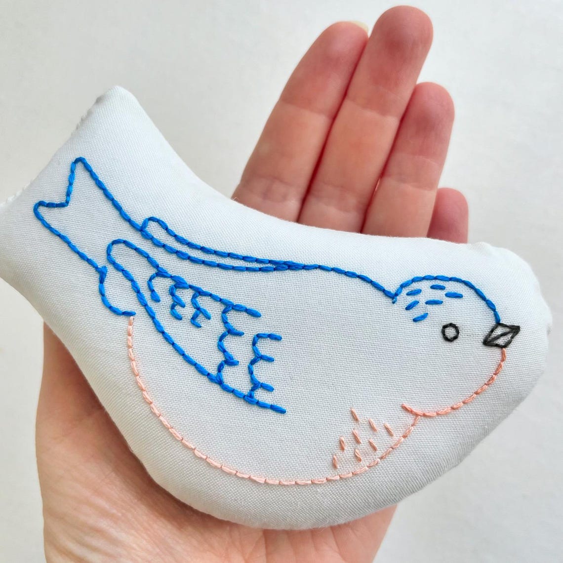 Blue Bird Rattle - Soft Baby Toy - Etsy