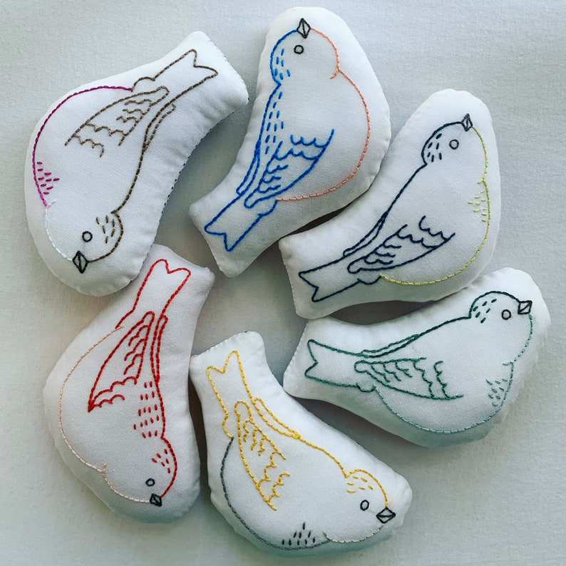 Custom Hand Embroidered Bird Rattle image 6