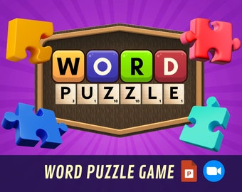 VIRTUAL PARTY GAME PowerPoint Game Show Word Puzzle Quiz Game Night Family Word Game Interactive Kids Game Zoom Game Fun Online Party Rebus