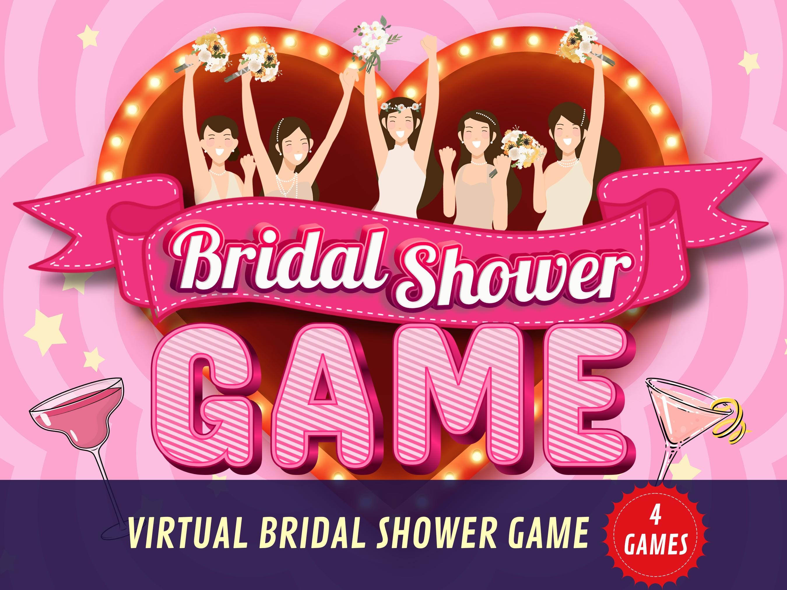 VIRTUAL BRIDAL SHOWER PowerPoint Party Game Show Online Wedding Quiz Game Bachelorette Party Fun Editable Zoom Game Bridal Shower Feud