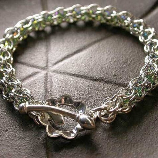 TUTORIAL - Crystal Chain Maille Bracelet 