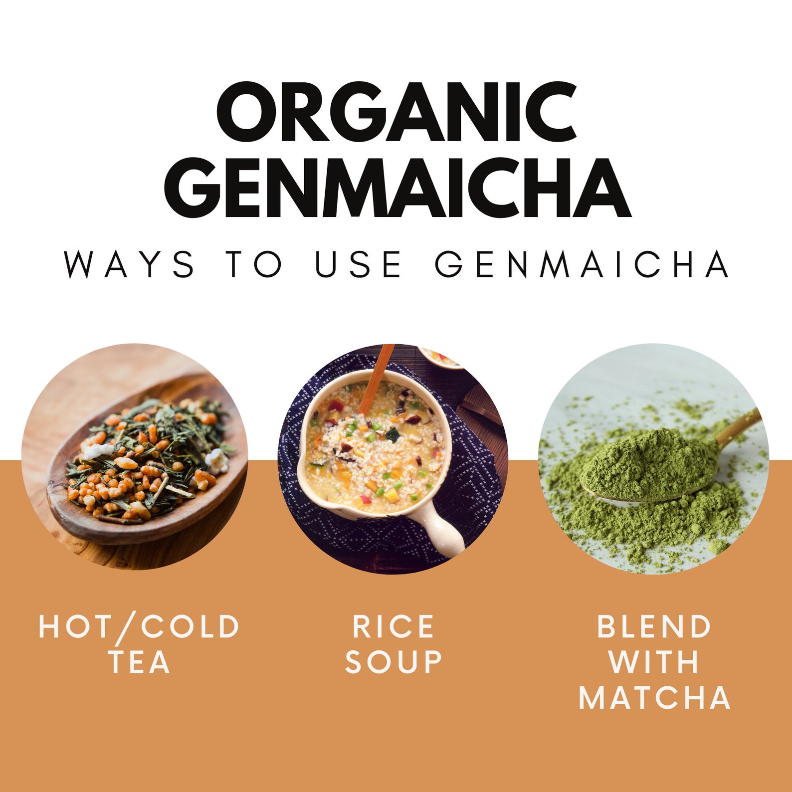 Teafy Organic Genmaicha With Roasted Brown Rice, Japanese Green Tea ...
