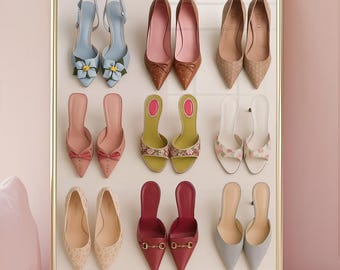 Heel Art Digital Download | Glam Fashion Wall Art for Bedroom, Closet, or Office | High-Res Printable Poster | Feminine Decor |
