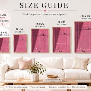 Pink Tennis Court Print | Tiny People Art image 4