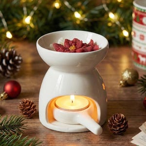 Fondants pour cire de soja poinsettia pomme de pin : cadeau de Noël, parfum de saison, décoration d&#39;intérieur