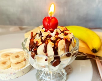 ファンシー　バナナスプリット　キャンドル 🍌New Arrival🍌 アメリカンダイナーなバナナスプリットがキャンドルに