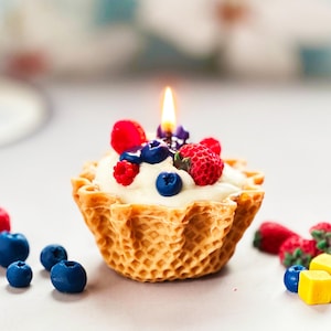 Fruits Basket Candle Soy Wax Fruit Candle Handmade Dessert Candle Unique Gift for Her Home Decor