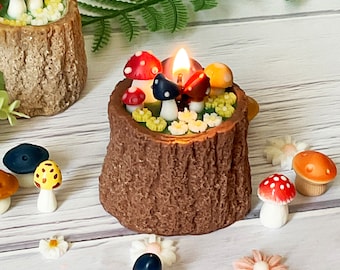Mushroom Candle: Forest Fungi Soy Wax Candle, Home Decor