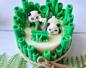 Panda Soy Candle, Himalayan Bamboo Scent, Home Decor